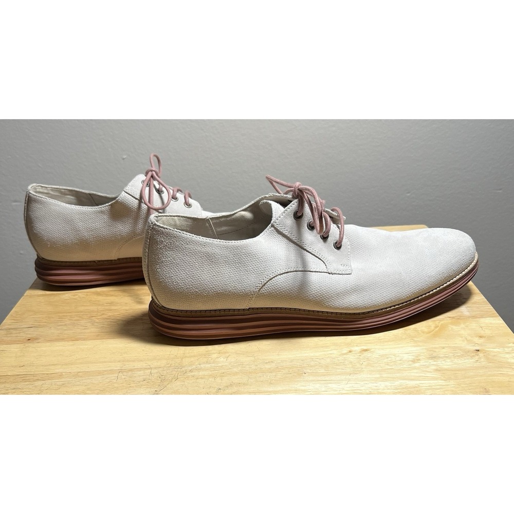 Cole Haan Original Grand Mens 12 Gray Suede Oxford Shoes Lightweight Comfort - Picture 4 of 12